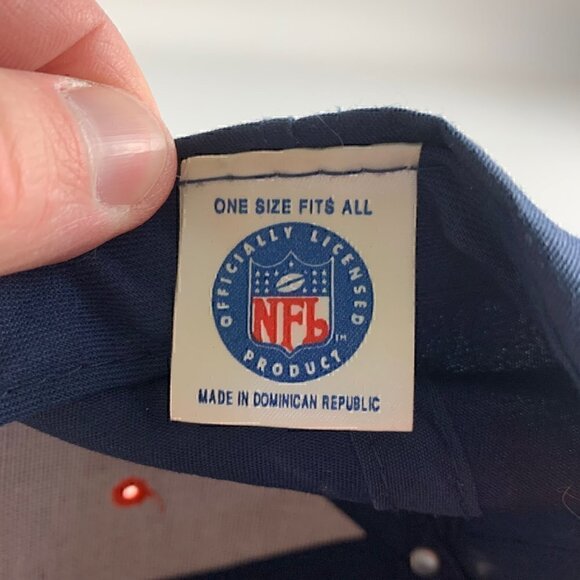 Denver Broncos NFL Vintage Navy Blue Orange Logo Athletic Snapback Hat - Picture 5 of 6